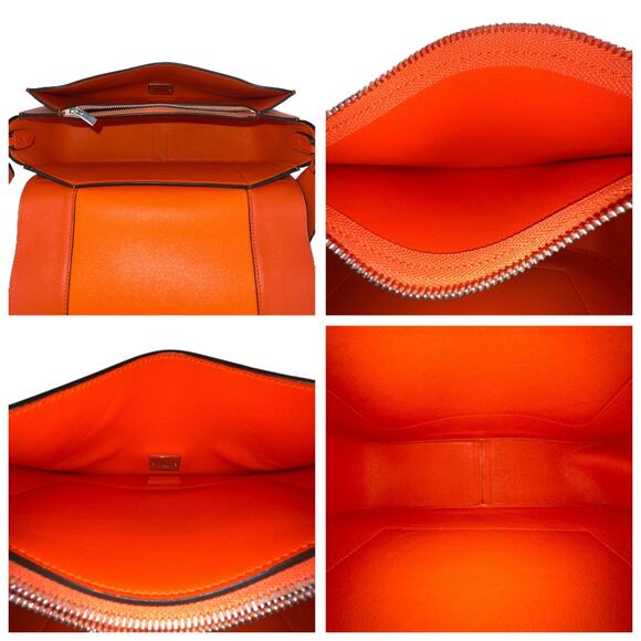 Celine Frame Two Toned Leather Shoulder Bag - Picture 7 of 8